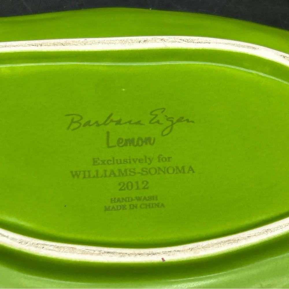 Williams Sonoma Green Leaf Barbara Egen Dish 2012